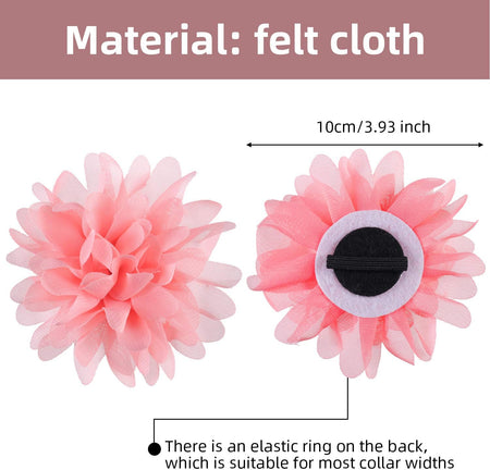 20 Pieces Dog Collar Flowers Pet Flower Bow Ties Multi-Color Dog Charms Flower for Puppy Dog Collar Grooming Accessories (10 Cm/ 4 Inch)