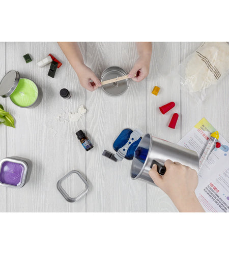Complete DIY Candle Making Kit for Adults, 2 Lb. Soy Wax Flakes, Fragrances, Dye Blocks, Melting Pot & Accessories
