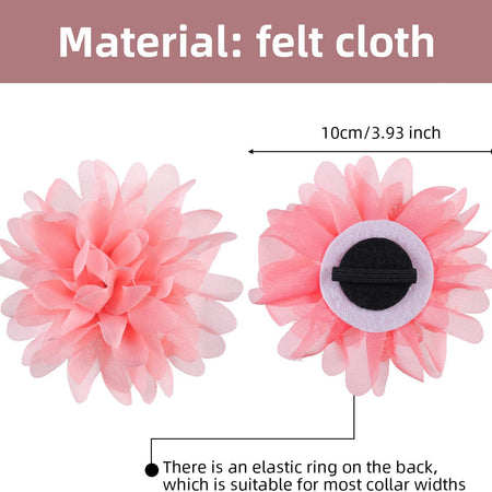 20 Pieces Dog Collar Flowers Pet Flower Bow Ties Multi-Color Dog Charms Flower for Puppy Dog Collar Grooming Accessories (10 Cm/ 4 Inch)