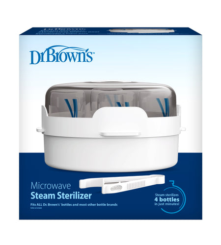 Microwave Steam Sterilizer, Quickly Sterilize Baby Bottles, Pacifiers, Breast Pump Parts, & Accessories, Travel-Friendly, BPA Free, 1 Pack