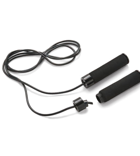 Speed Jump Rope with Light Weight Handles, 9' Length, Black